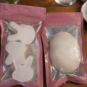 White Bunny and Egg Shaped Bath Bombs